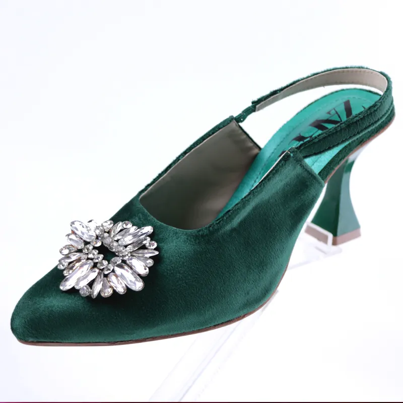 Velvet Heels Pumps Women Shoes