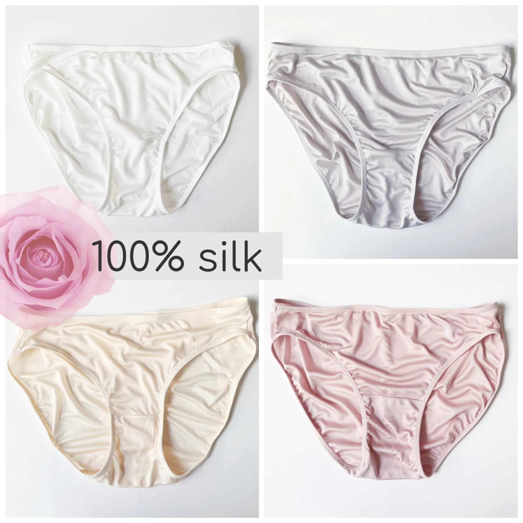 Women's silk panty briefs