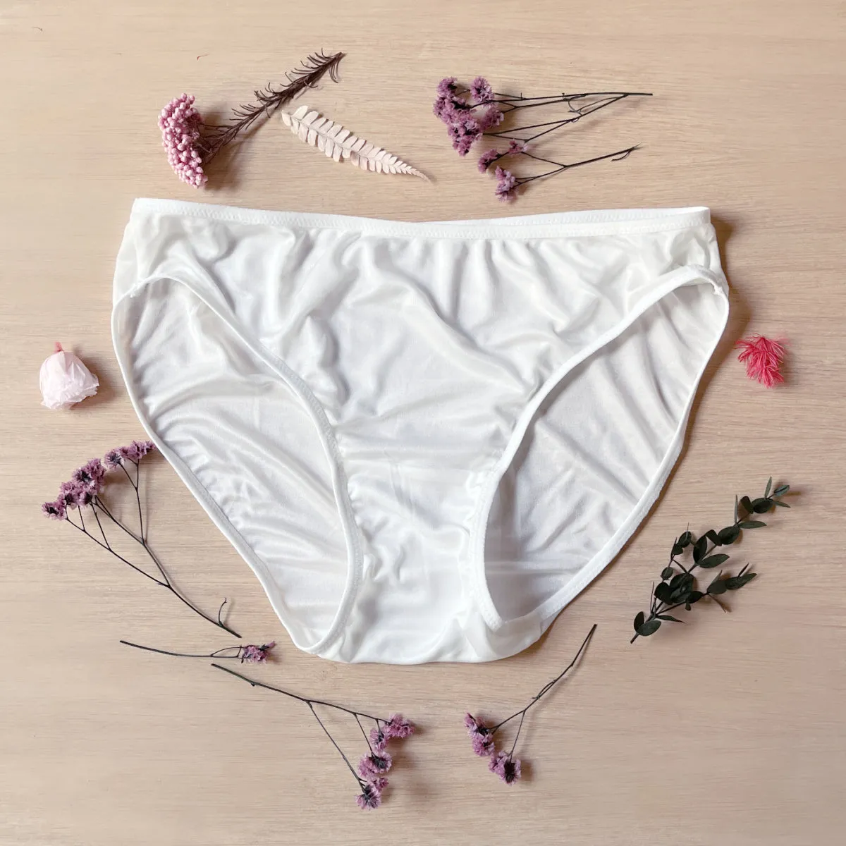 Women's silk panty briefs